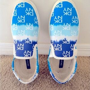 Adorable DKNY Adult Blue Slip-On Shoes!
